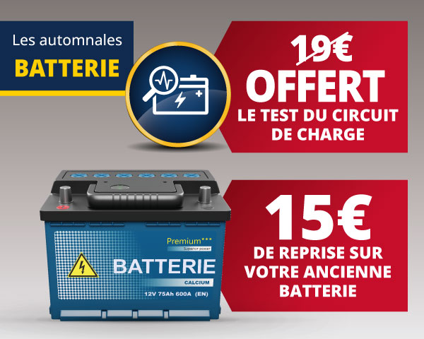 15€ de reprise et test circuit de charge OFFERT 